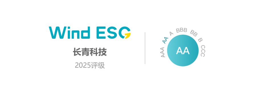 祝賀長(zhǎng)青科技榮獲“上市公司W(wǎng)ind ESG AA”評(píng)級(jí)！